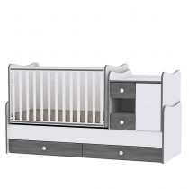 LORELLI CLASSIC Трансформиращо се легло-люлка 190/72 см. MINI MAX БЯЛО/VINTAGE GRAY