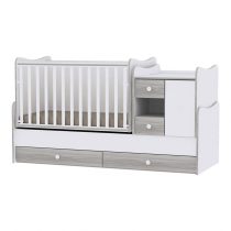 LORELLI CLASSIC Трансформиращо се легло-люлка 190/72 см. MINI MAX БЯЛО/АРТ