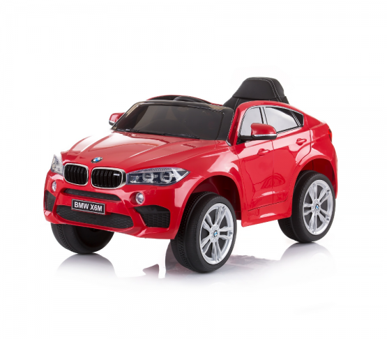 Елелктрическа кола BMW X6, меки EVA гуми, червена