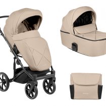 Комбинирана количка 2в1 с твърд кош Amani Beige
