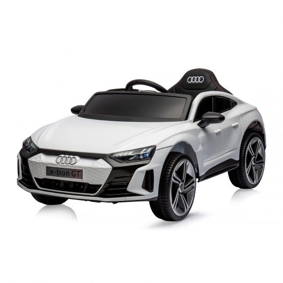 ЕЛ.КОЛА AUDI E-TRON БЯЛ, КОЖ. СЕДАЛКА