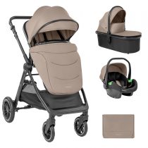 Комбинирана количка 3в1 с кош за новородено Ava Beige