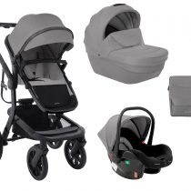 Комбинирана количка 3в1 с твърд кош Irene Light Grey 2024
