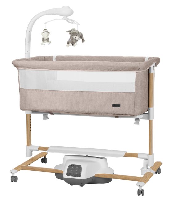 Кошара-ел.люлка CARRELLO Bloom CRL-10304 Cream Beige дървесен