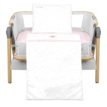 Бебешки спален комплект за мини-кошара 5ч Dream Big Pink