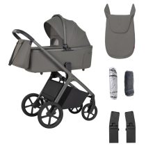 Бебешка количка 2в1 CARRELLO Vector F Premium CRL-6700 със сгъваем кош за новородено Calm green