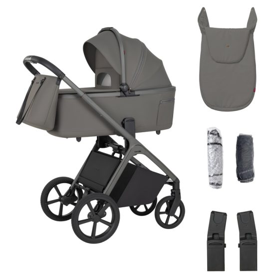 Бебешка количка 2в1 CARRELLO Vector F Premium CRL-6700 със сгъваем кош за новородено Calm green